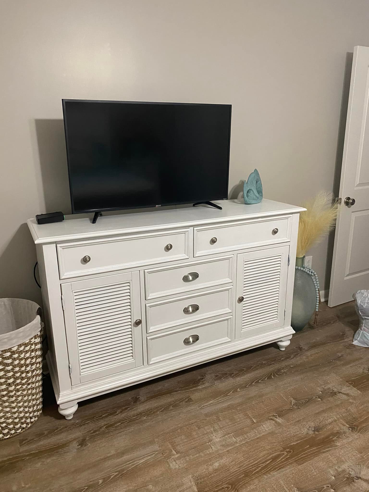 Bedroom TV and dresser